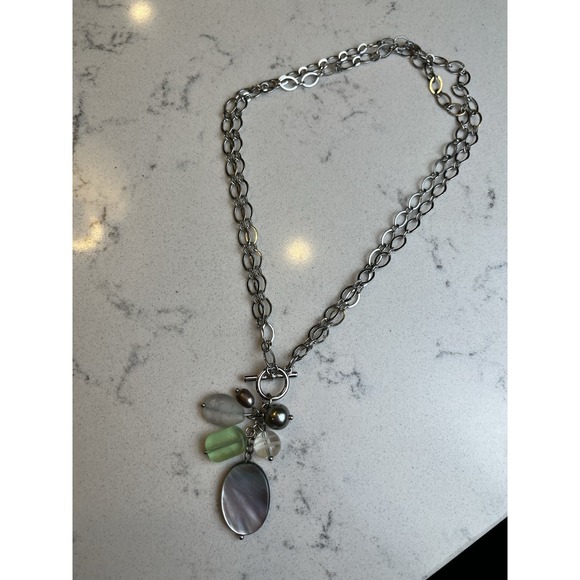 Lia Sophia Jewelry - Lia Sophia Pistachio Multi-Strand Cluster Cha Cha Pendant Necklace